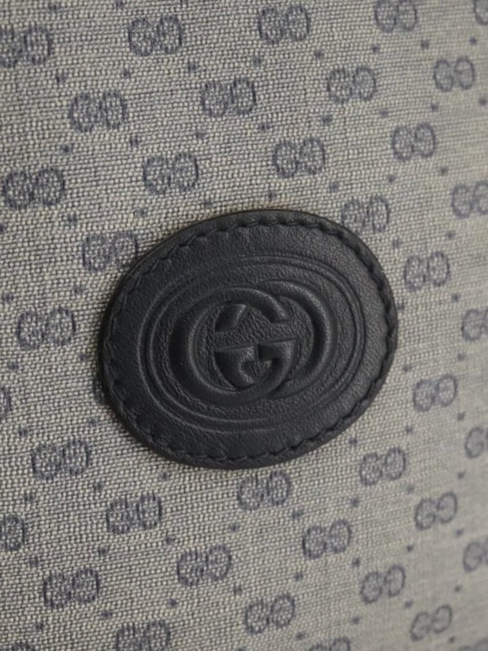 GUCCI Micro GG Supreme Shoulder Bag PVC Navy Gold 007 89 1095 Auth th5584 - Picture 11 of 16